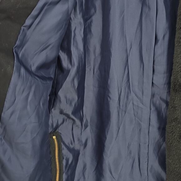 J. Crew Zip Up Plush Fleece Coat Black Faux Fur Teddy Jacket Women's Size S - Picture 9 of 11